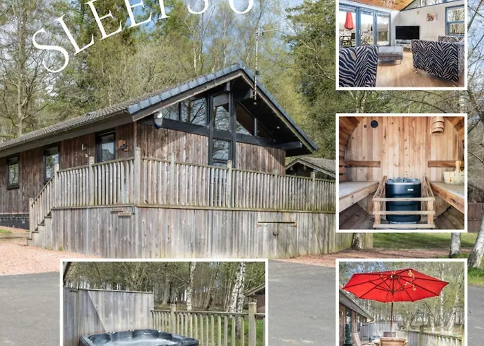 Luxury Cabin With Hot Tub, Sauna & Outdoor Dining